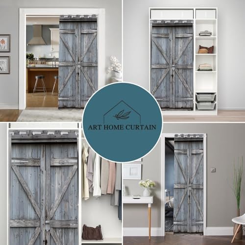 Shixiaoyan Rustic Barn Door Curtain 42W x 80L Panel