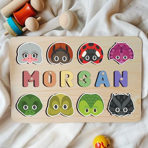 Personalized Wooden Name Puzzle for Toddlers 1-3
