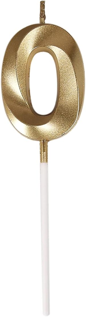 Bailym 60th Birthday Gold Number Candles Cake Topper