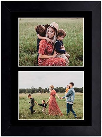 Golden State Art Set of 2 85x11 Black Wooden Picture Frames