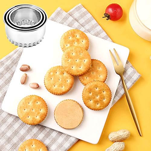 Stainless Steel Cookie Cutters 3Pcs Flower Edge Set