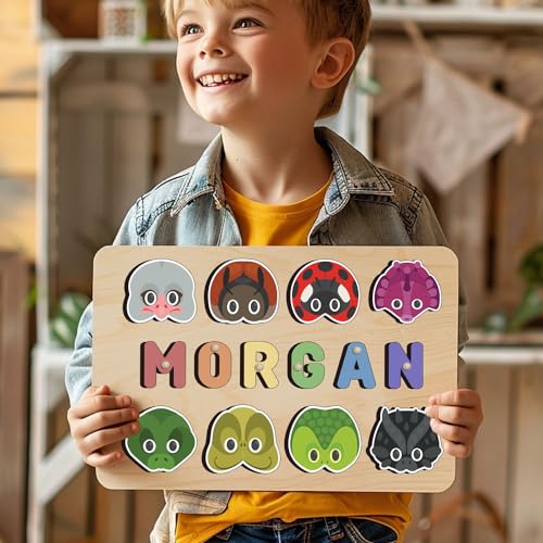 Personalized Wooden Name Puzzle for Toddlers 1-3