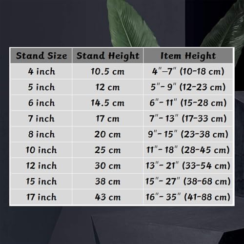 Artliving 2 Pack 12 Inch Iron Plate Stand Display
