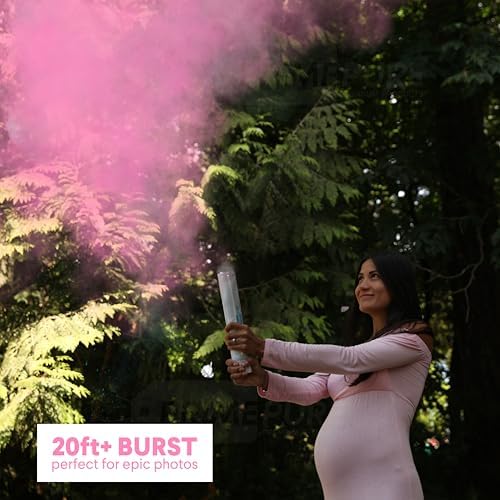 PrimePure Pink Gender Reveal Confetti Cannon 2 Pack