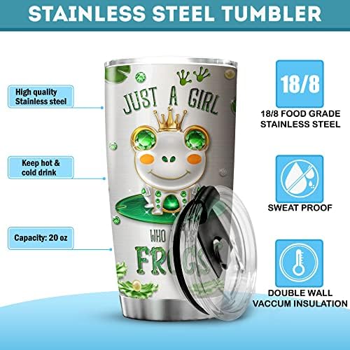ZOXIX Personalized Name Frogs Tumbler 20oz Insulated Cup