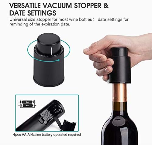 ueecool Electric Wine Opener Set with LED Light and Foil Cutter