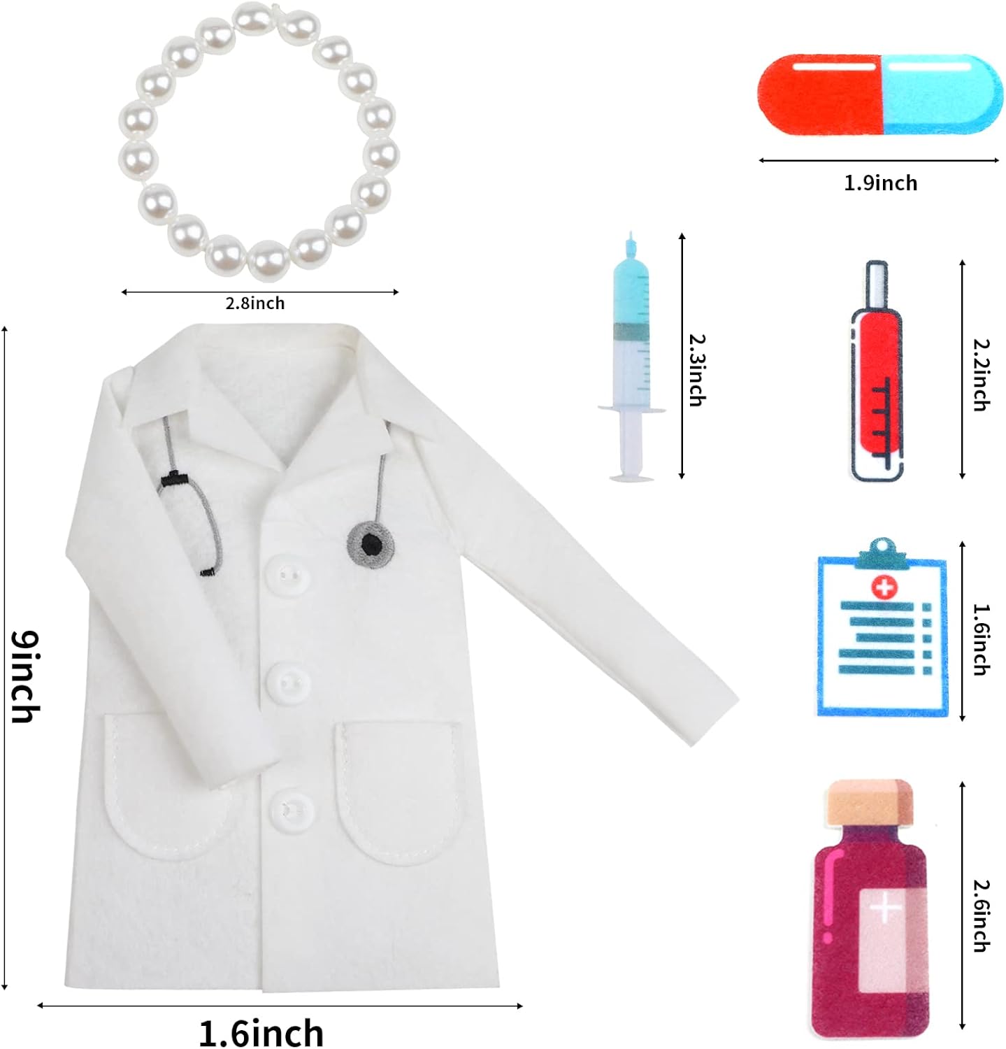 LOMIMOS Doctor White Coat Wine Cover Set