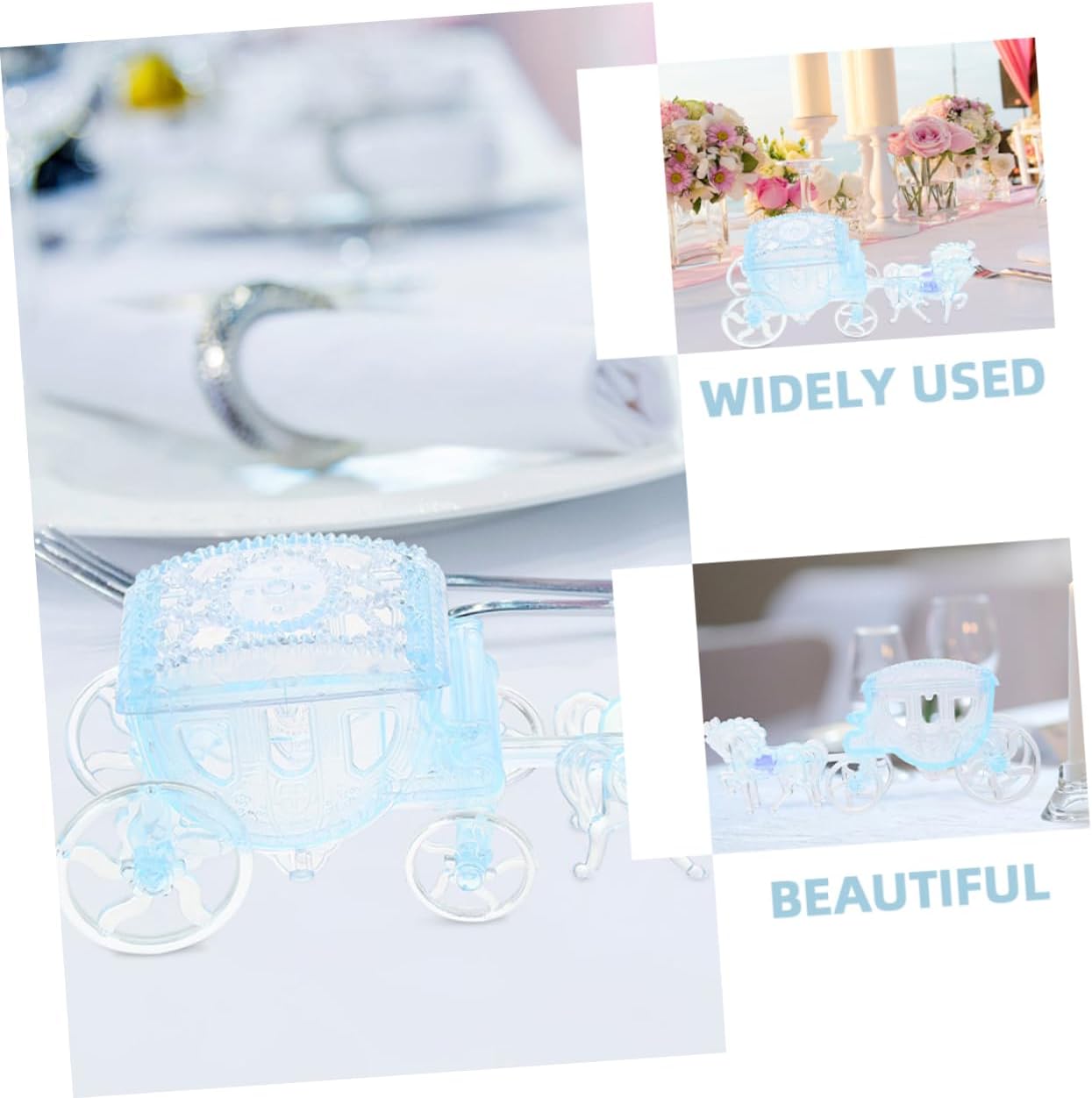 2pcs Carriage Candy Box Creative Wedding Favor Containers