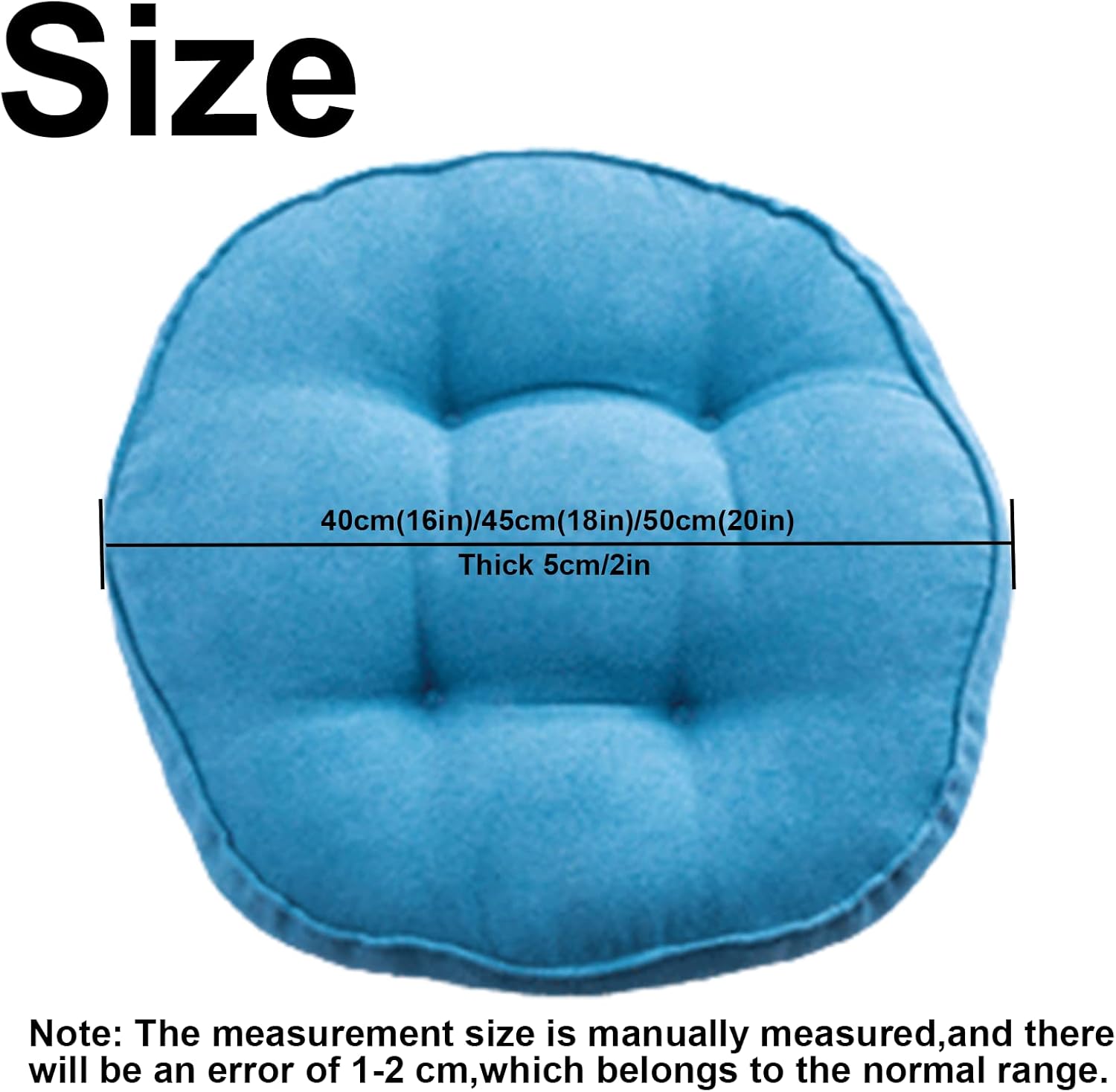 Soft Durable Chair Cushion Set of 2 45cm 18in Breathable Non-Slip