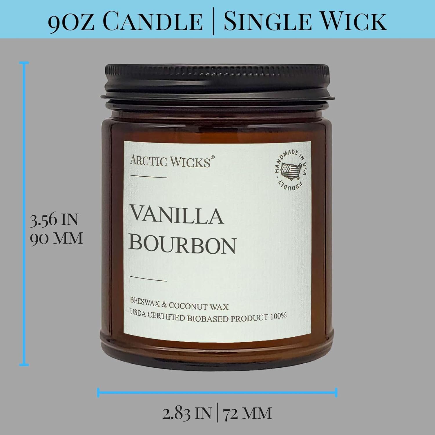 Vanilla Bourbon Candle by Arctic Wicks 9oz