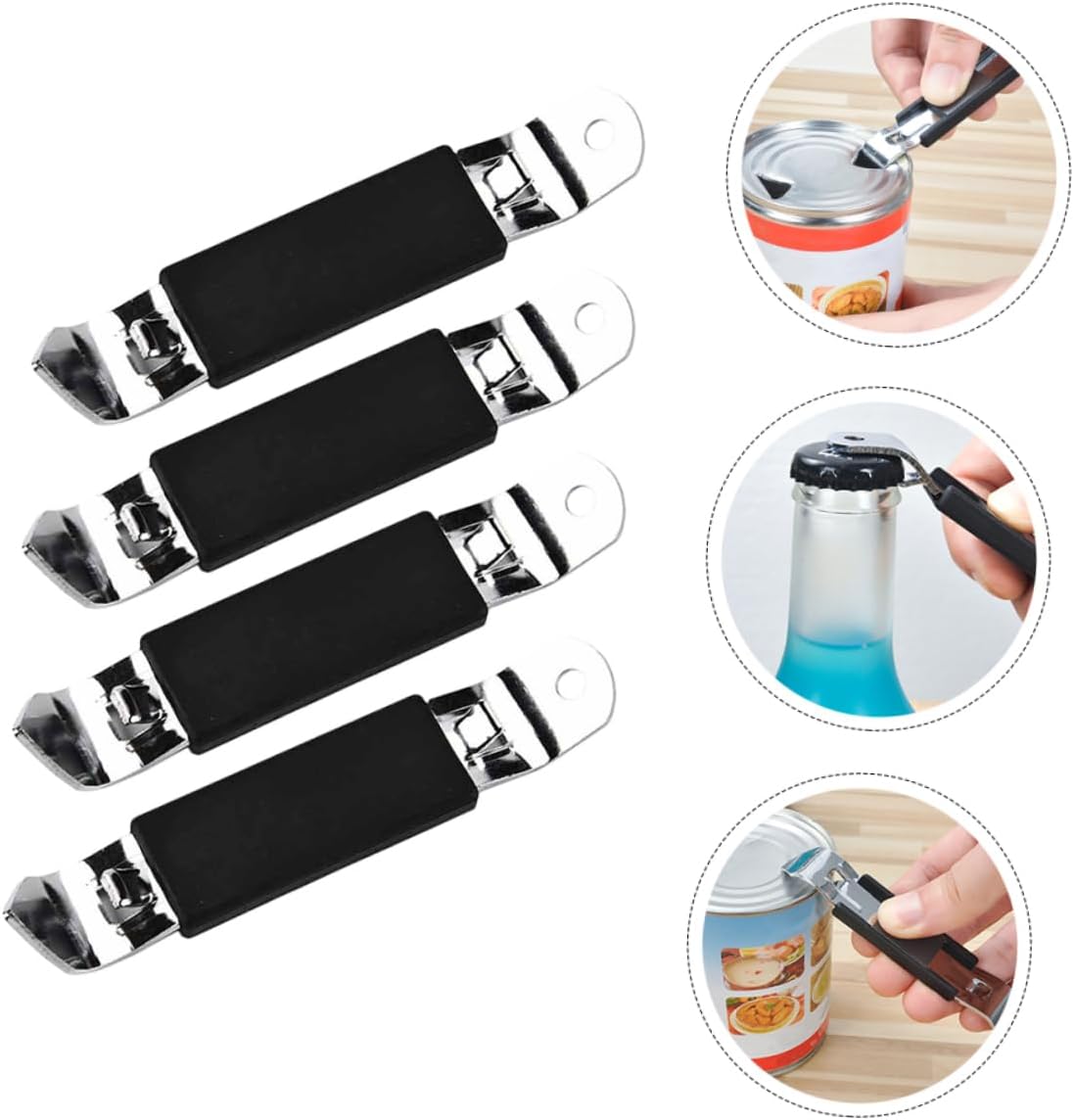 4pcs Manual Can Opener Bottle Opener Kit