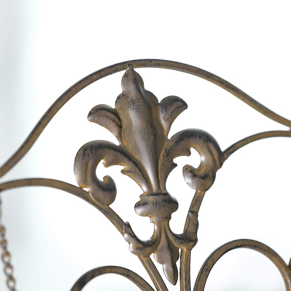 Jemeni Fleur De Lis Cookbook Stand with Antique Brown Finish