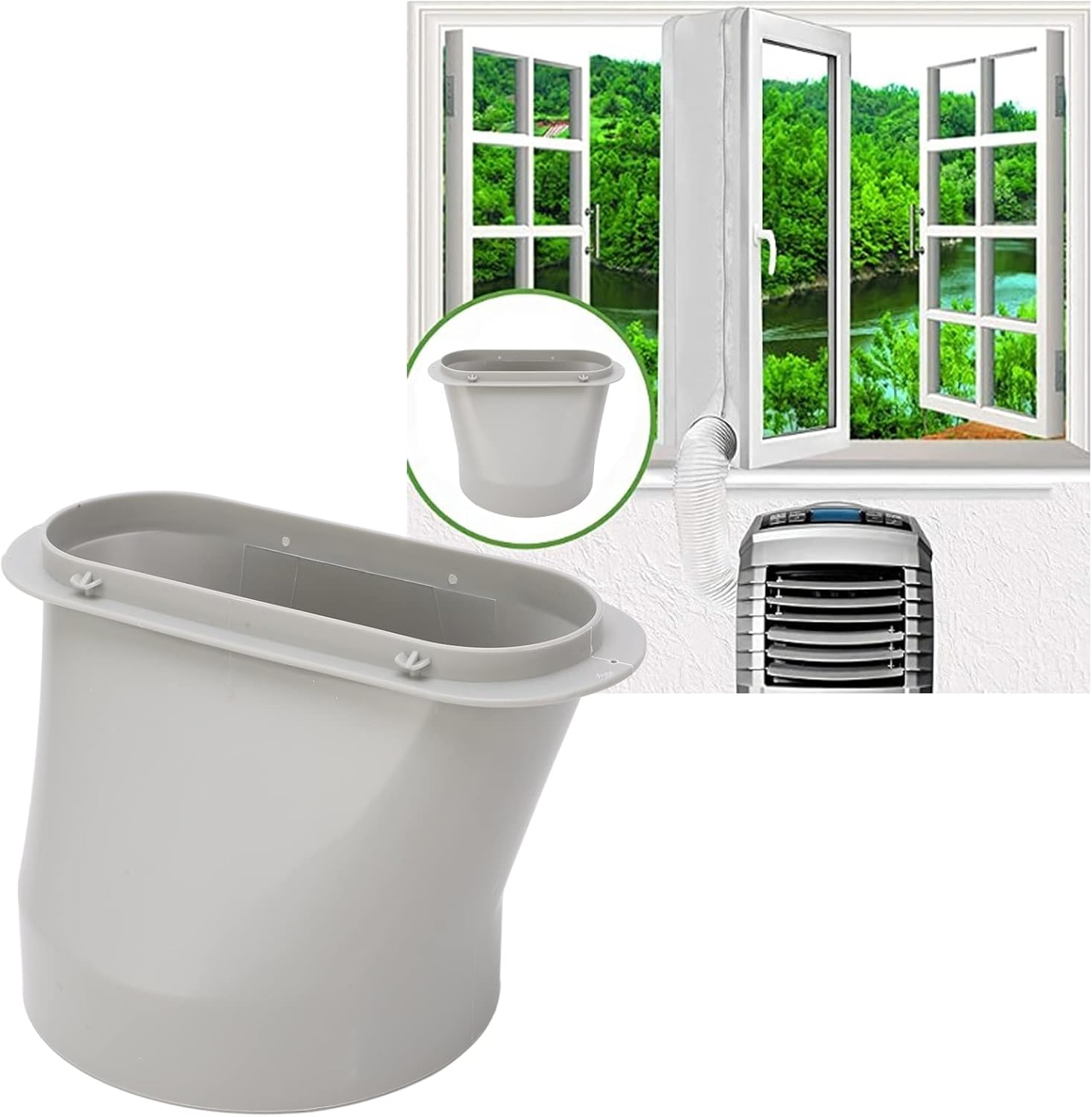 Portable AC Window Vent Kit 59 Inch Universal Adapter