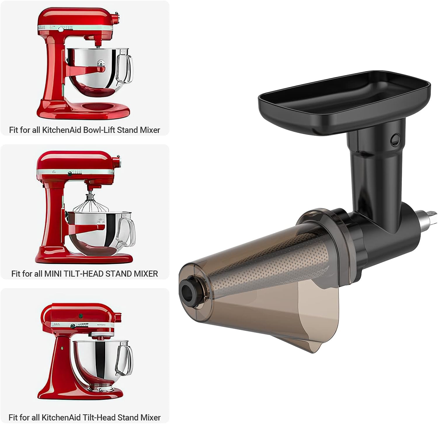 InnoMoon Fruit Vegetable Strainer and Meat Grinder for Kitchenaid Stand Mixer