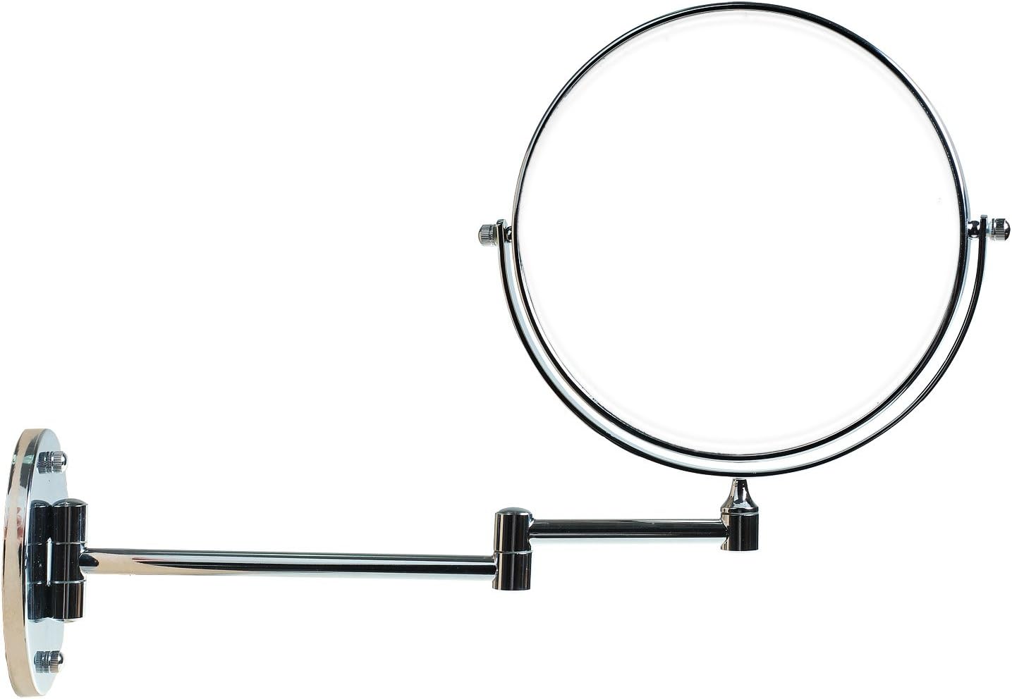 Tuka-i-Akut 7X Zoom Wall Vanity Mirror 8 Inch Foldable Chrome