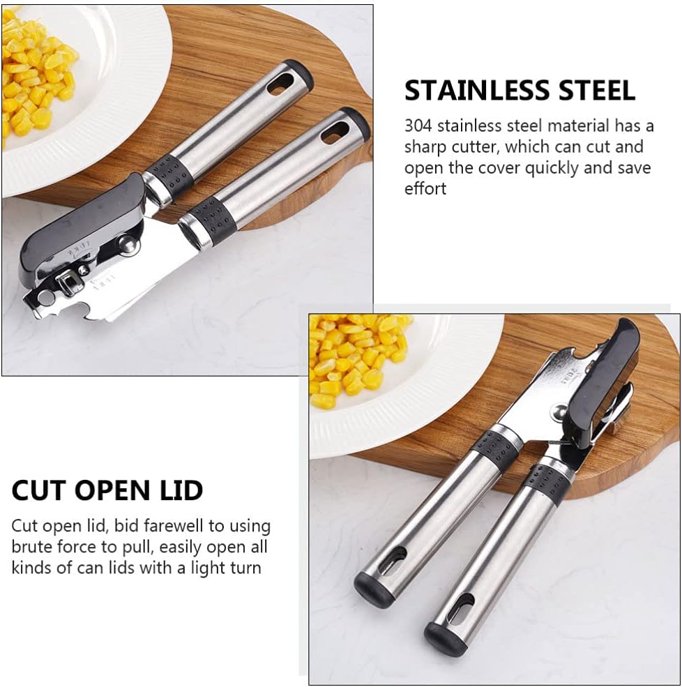 Hemoton 1Pc Manual Can Opener Stainless Steel