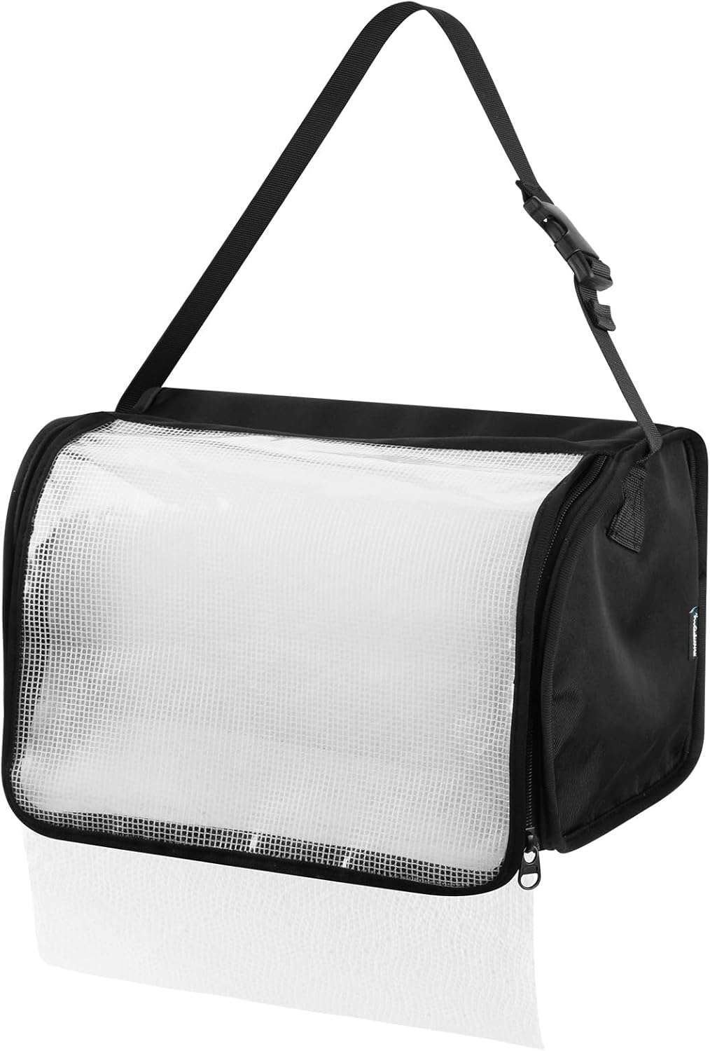 Kitchen Paper Towel Holder with Transparent Cover Black