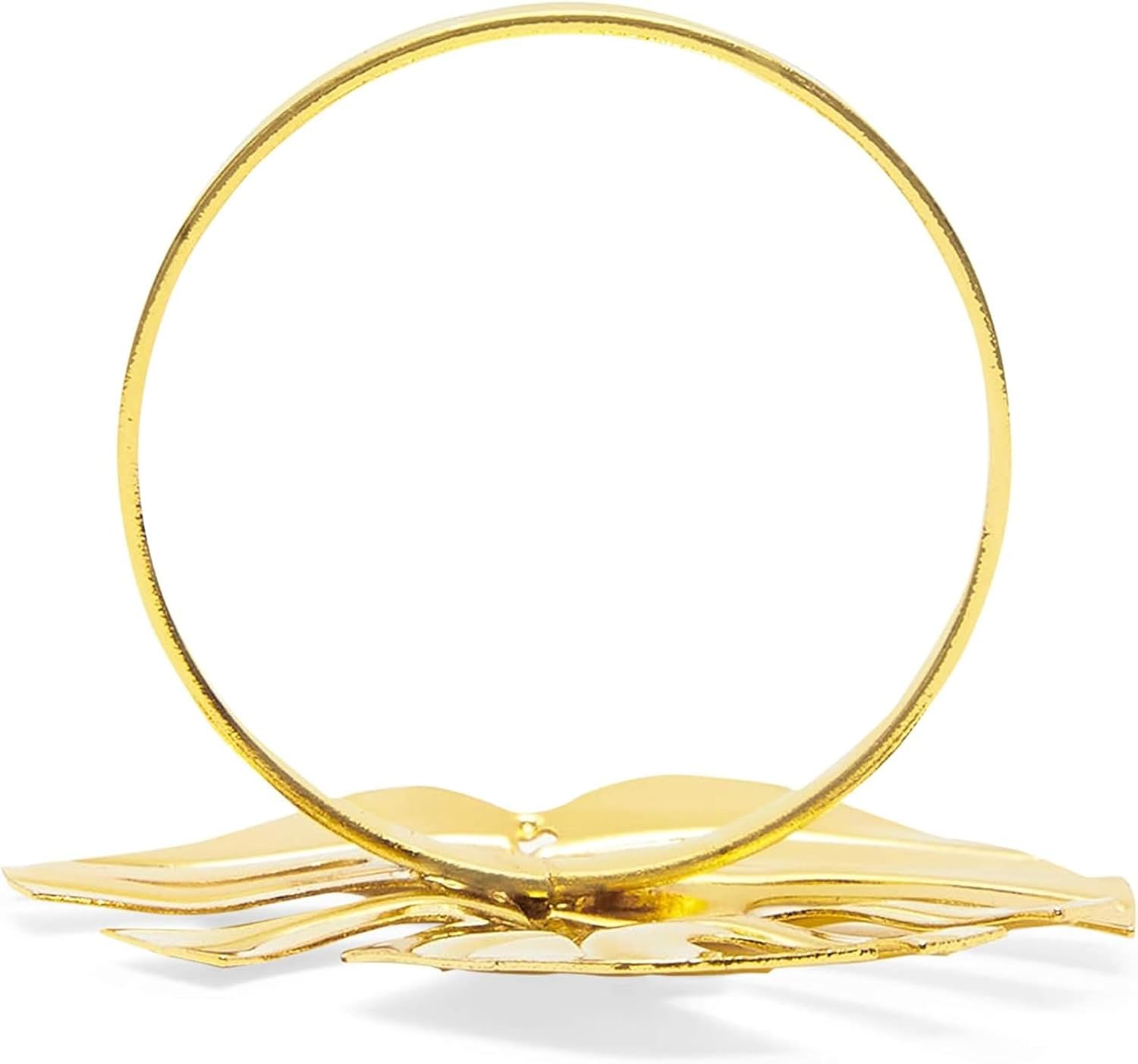 Juvale Tropical Gold Leaf Napkin Rings 12-Pack