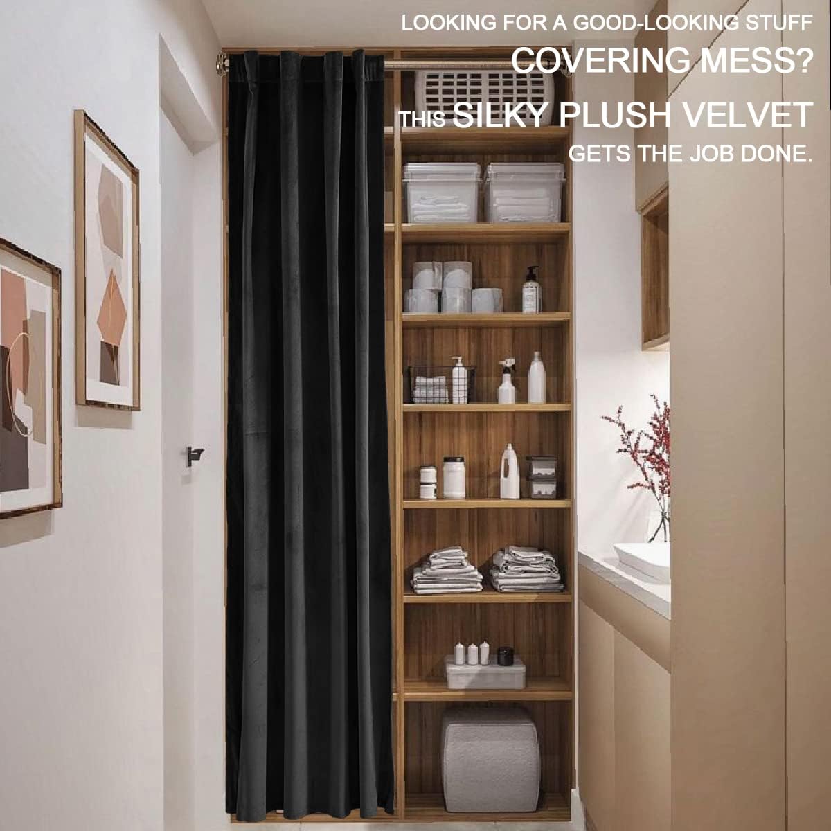 XTMYI Velvet Blackout Door Curtain Panels 80 Inch