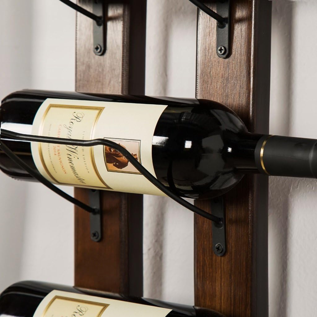 Wall Mounted Wine Rack with 6 Bottle Storage