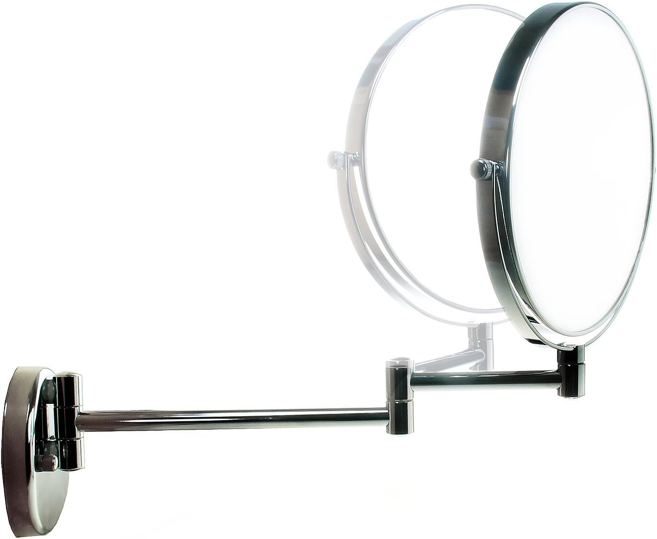 Tuka-i-Akut 7X Zoom Wall Vanity Mirror 8 Inch Foldable Chrome