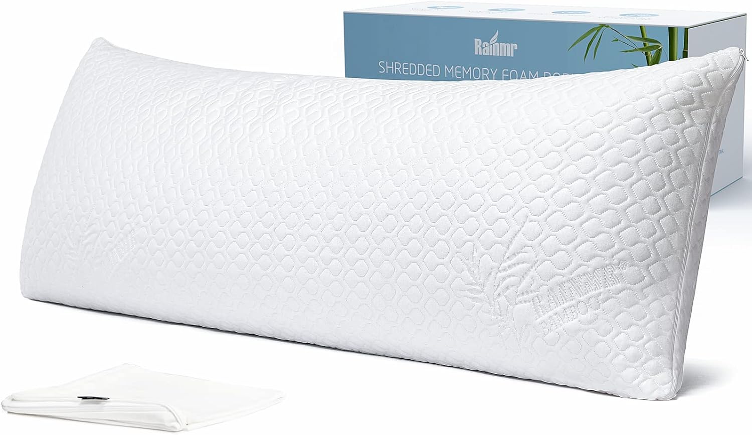 Rainmr Shredded Memory Foam Body Pillow for Side Sleepers