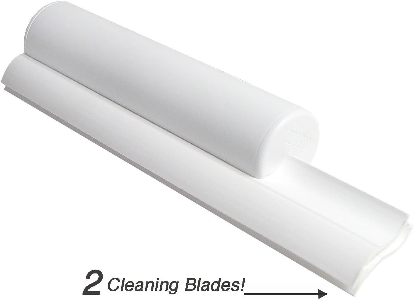 Cleret Dual Bladed Classic Bath Squeegee All White