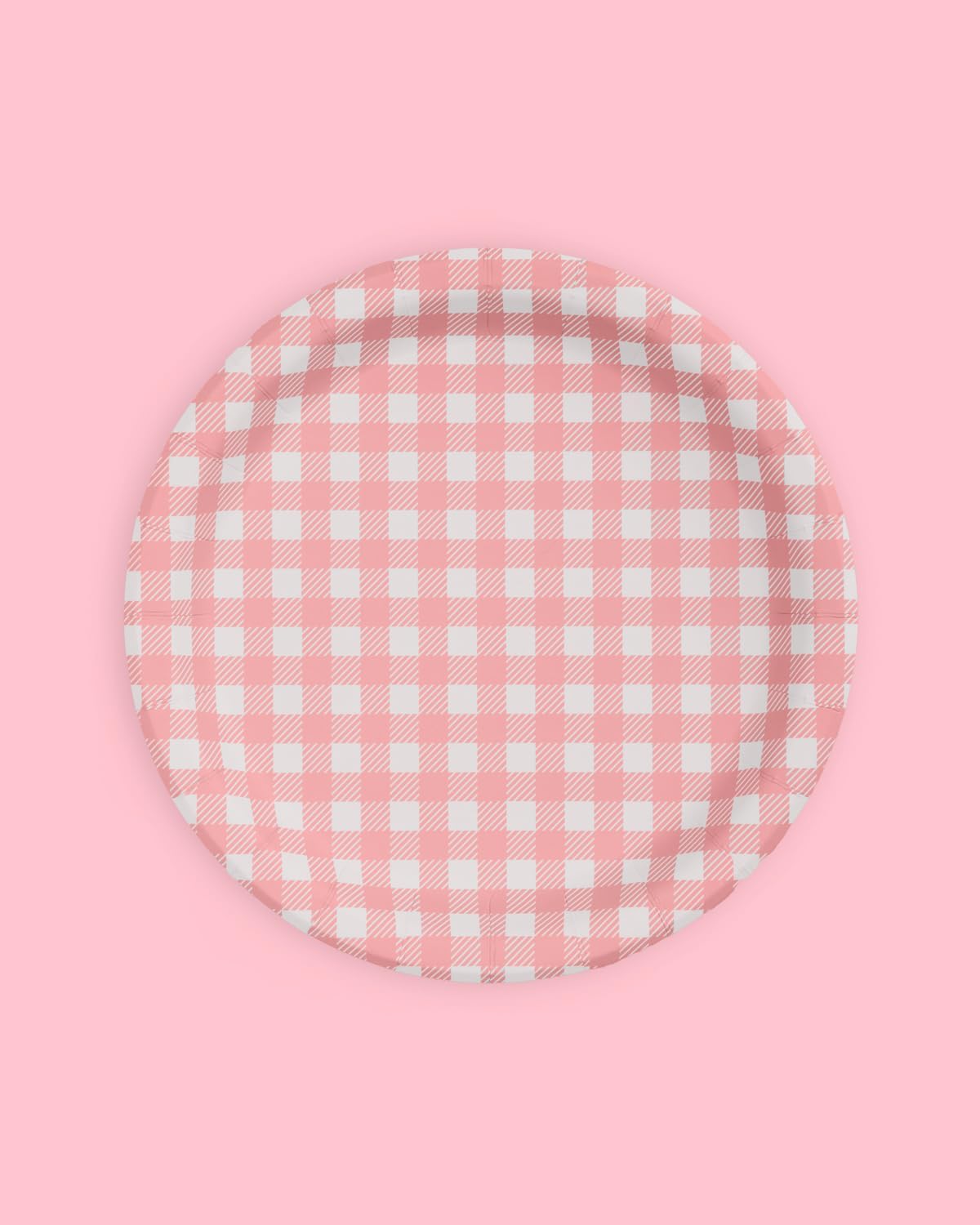 XO Fetti Camp Gingham Paper Plates 24pk 9 Inch