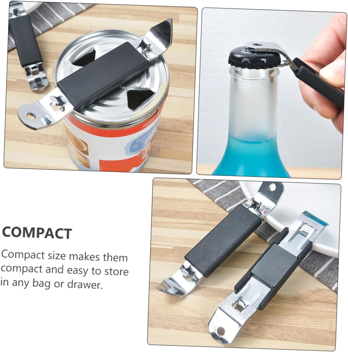 4pcs Bottle Opener Can Opener Kit Travel Water Jug Gadgets