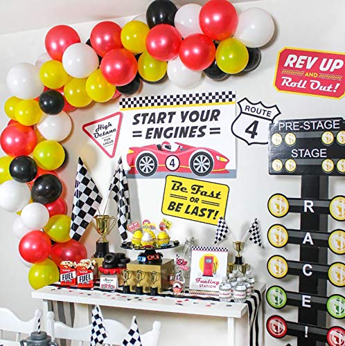 24 Race Car Treat Boxes with Checkered Flags Racing Party Supplies