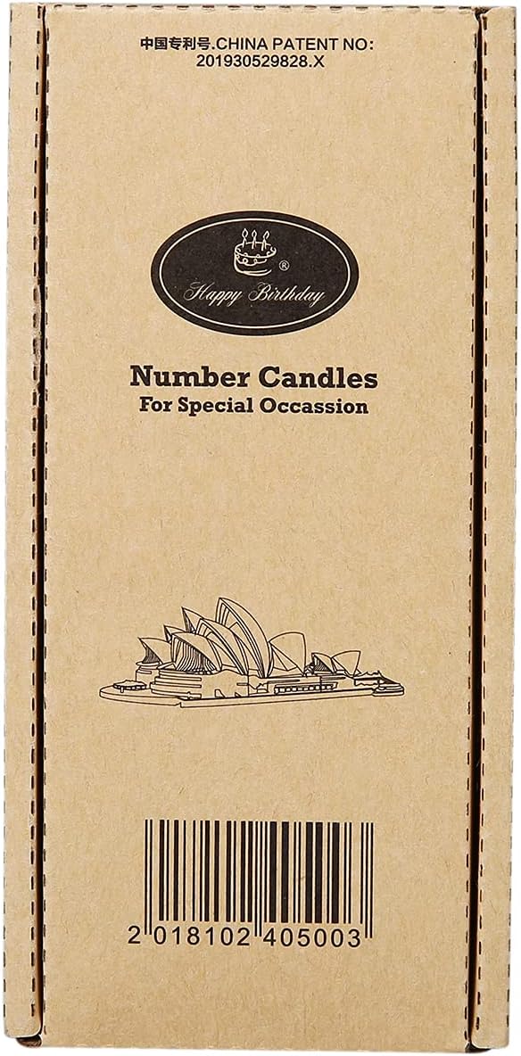 Bailym 60th Birthday Gold Number Candles Cake Topper