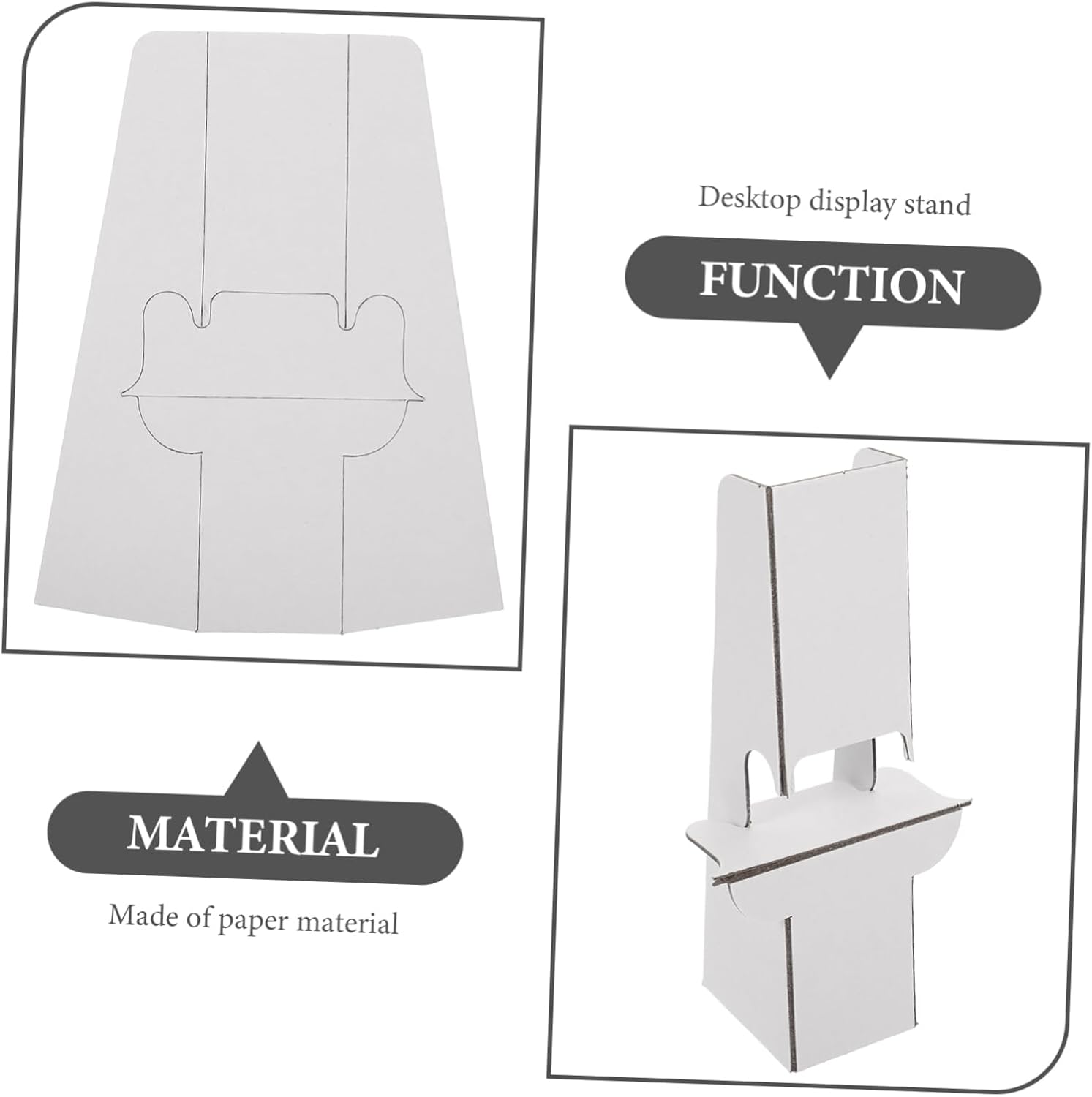 12pcs Cardboard Display Easel Stand for Photos and Advertising Boards