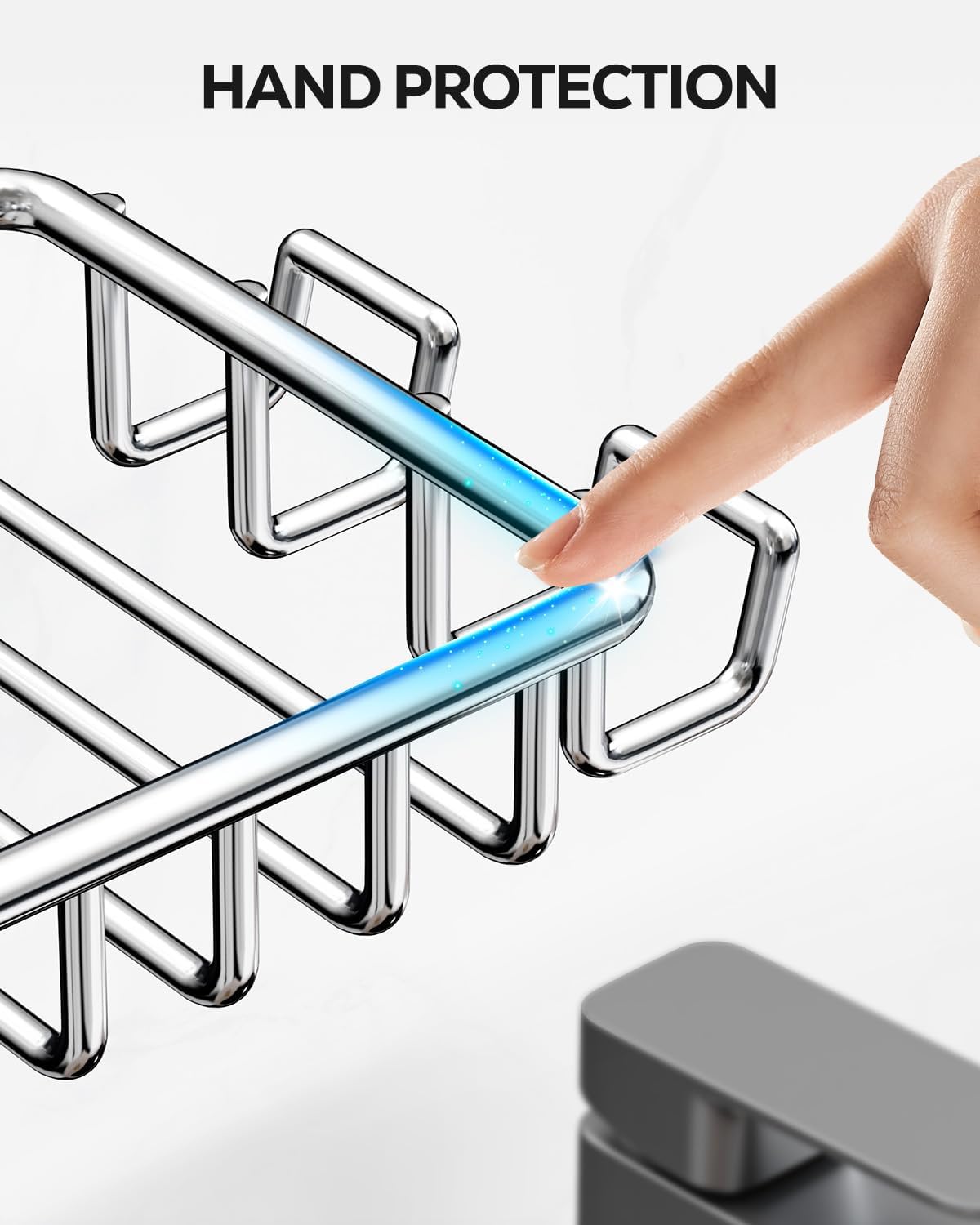 Nieifi Bar Soap Holder with 4 Hooks Stainless Steel