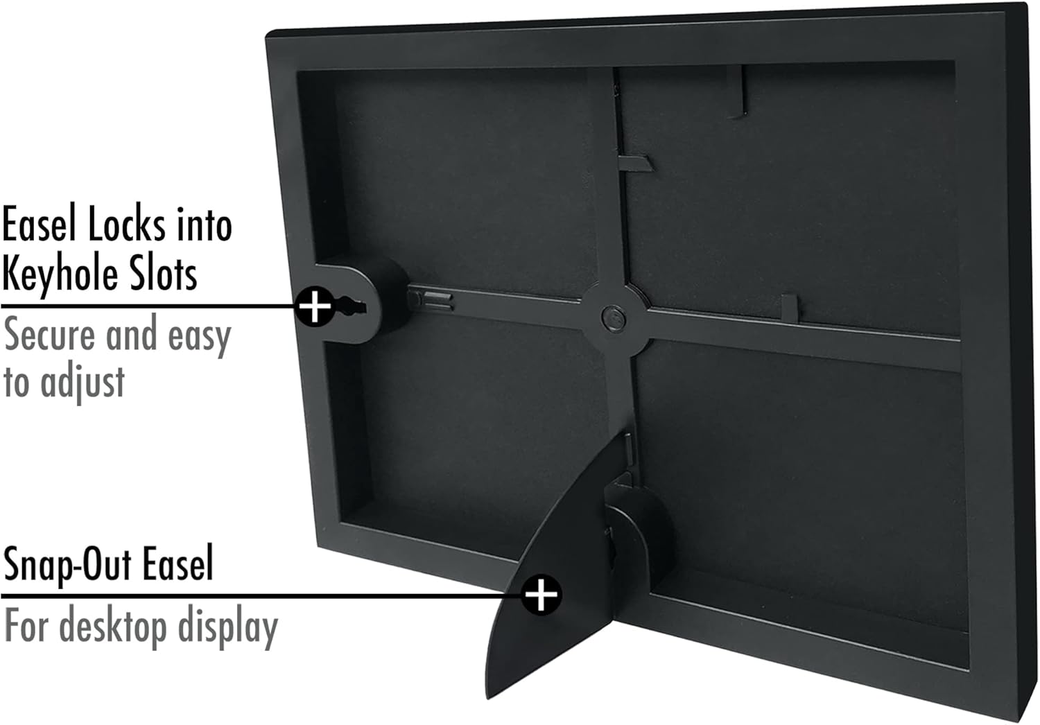 Americanflat 8x10 Picture Frame Set of 6 with Shatter-Resistant Glass - Black