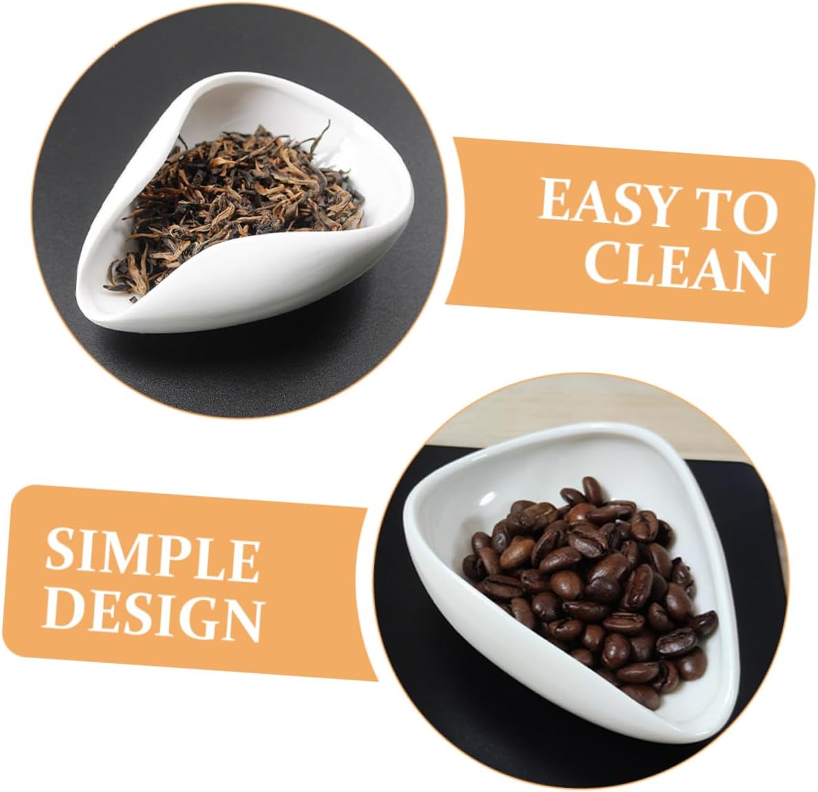 Hohopeti Set Tea Scoop Porcelain Tea Vessel for Loose Leaf
