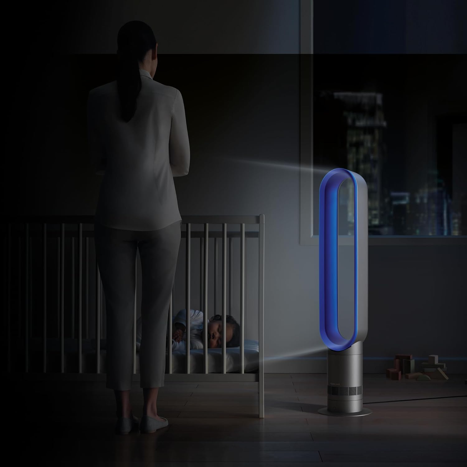 Dyson Cool AM07 Air Multiplier Bladeless Tower Fan Iron Blue