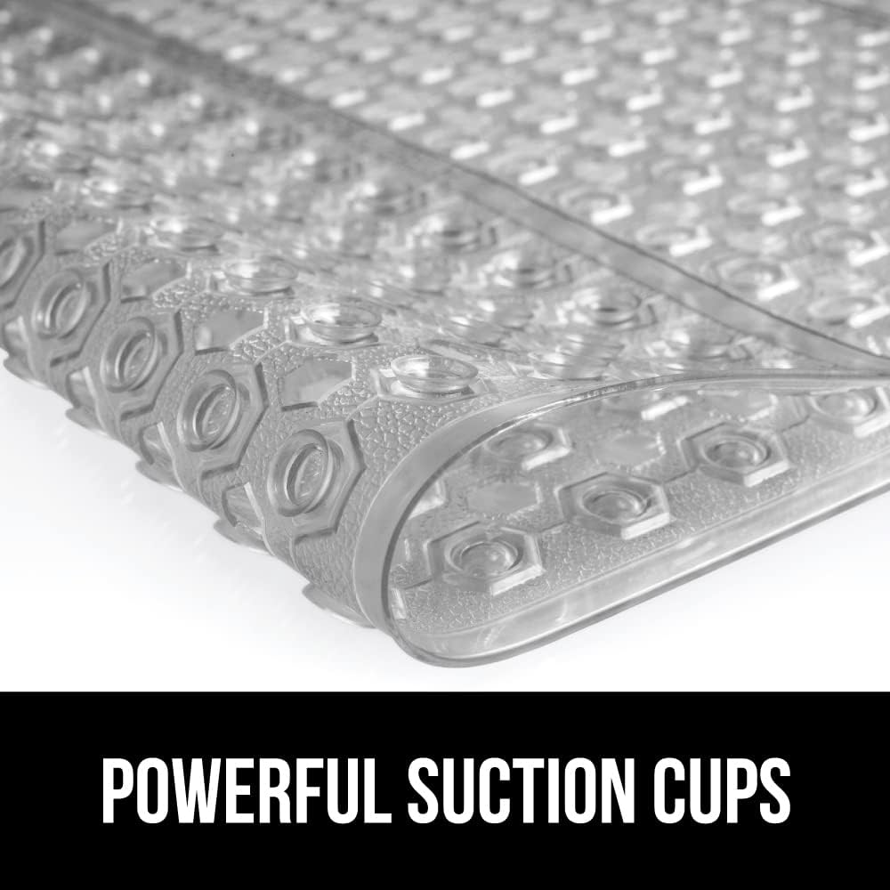 Gorilla Grip Patented Square Shower Mat 21x21 Inch Gray