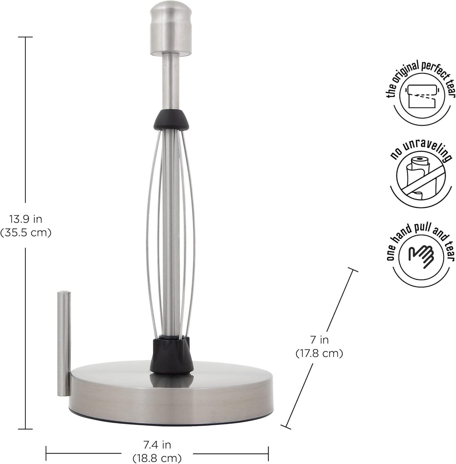Kamenstein Perfect Tear Paper Towel Holder 13 Inch Silver