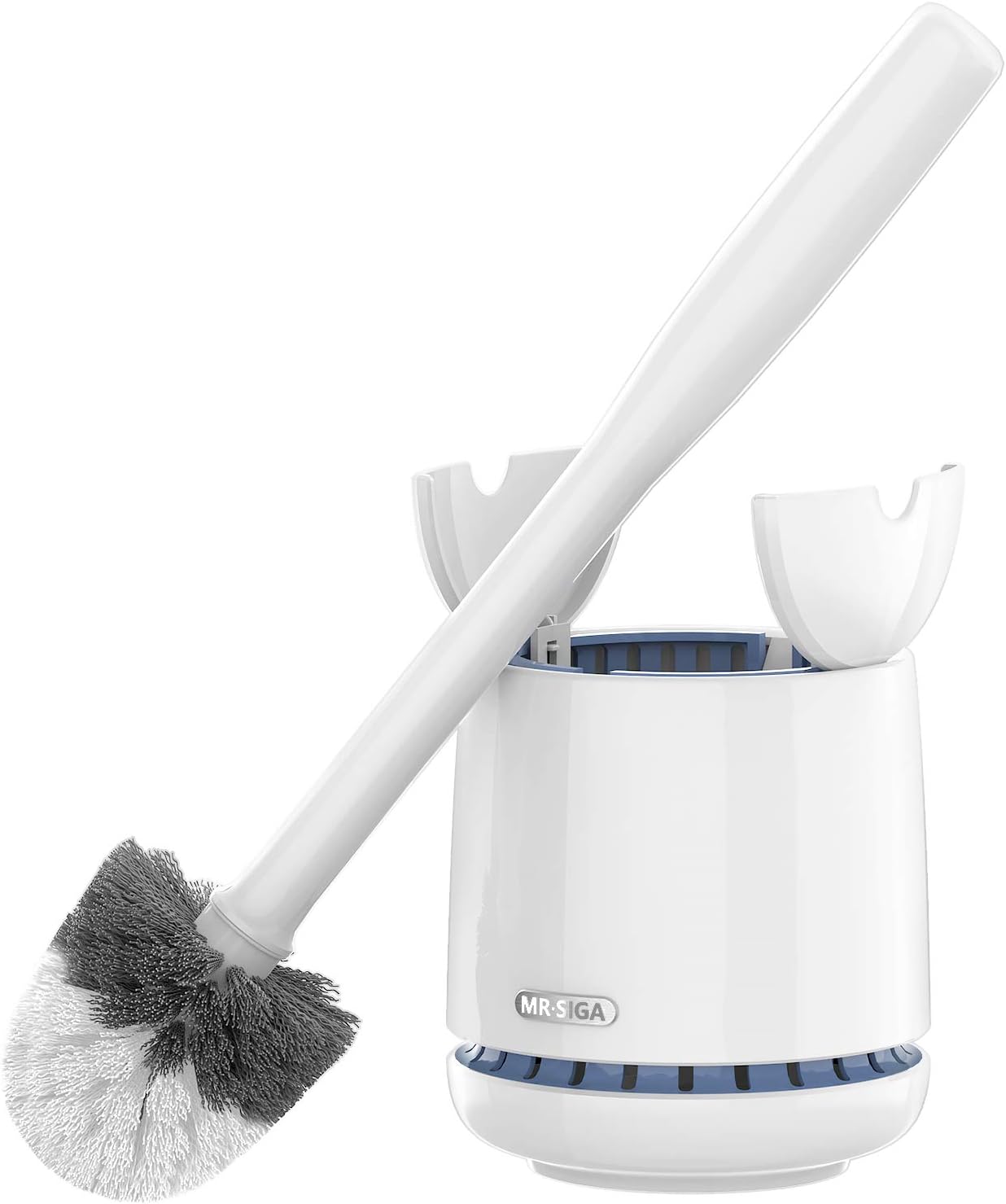 MRSIGA Toilet Bowl Brush with Holder White 1 Pack