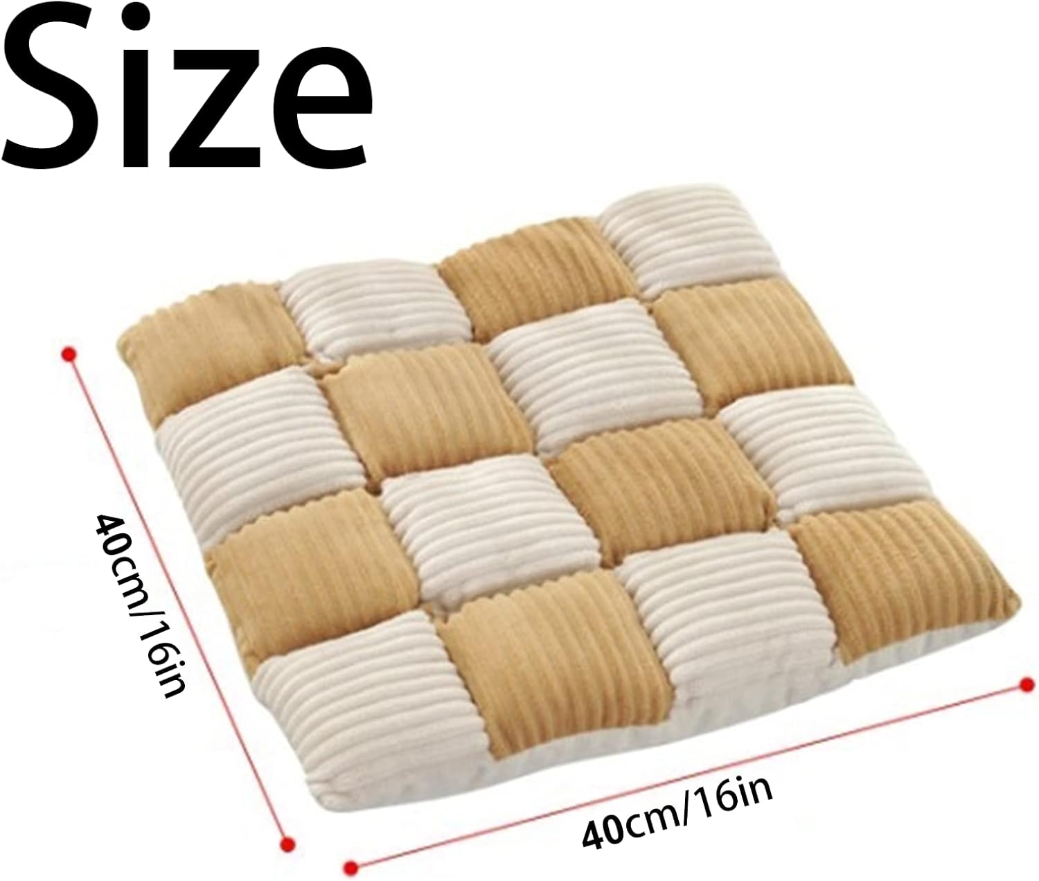 Non Slip Chair Pads with Ties 40cm Set of 2