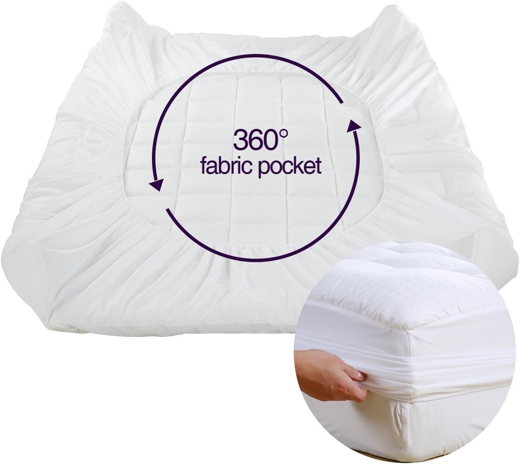 EASELAND King Mattress Pad 78x80 White
