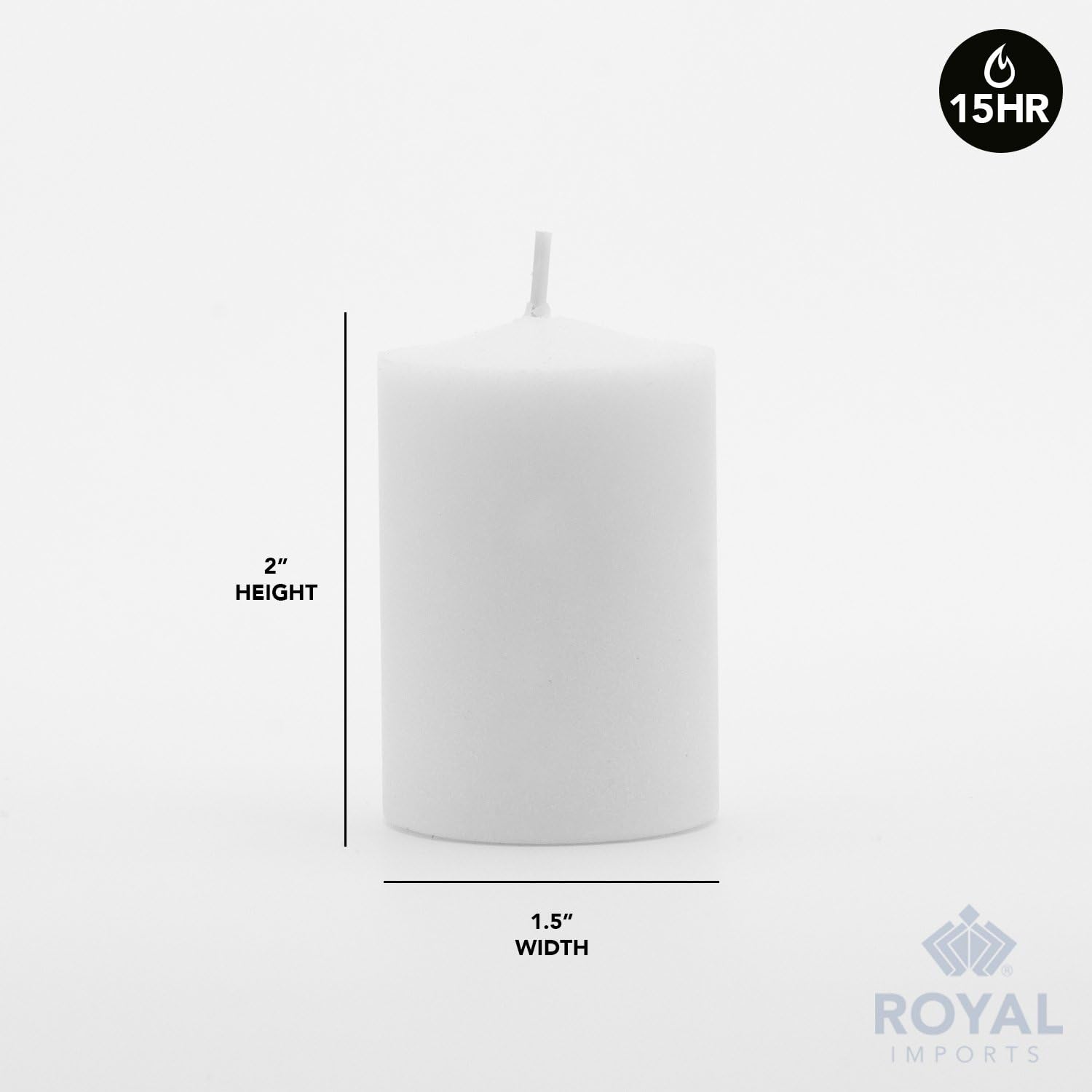 Royal Imports Votive Candles Unscented White Box of 36 15 Hour Burn