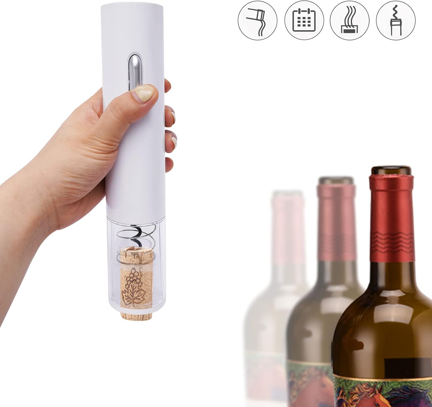 SHIOUCY Electric Wine Opener with Foil Cutter