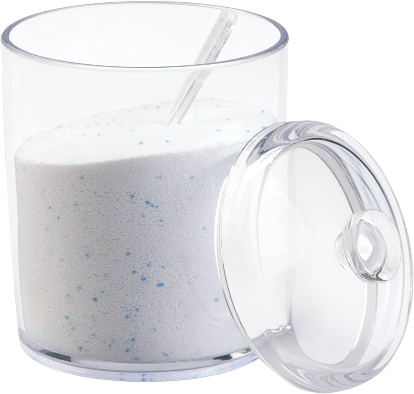 mDesign Clear Plastic Laundry Jar Holder Set 3 Pack