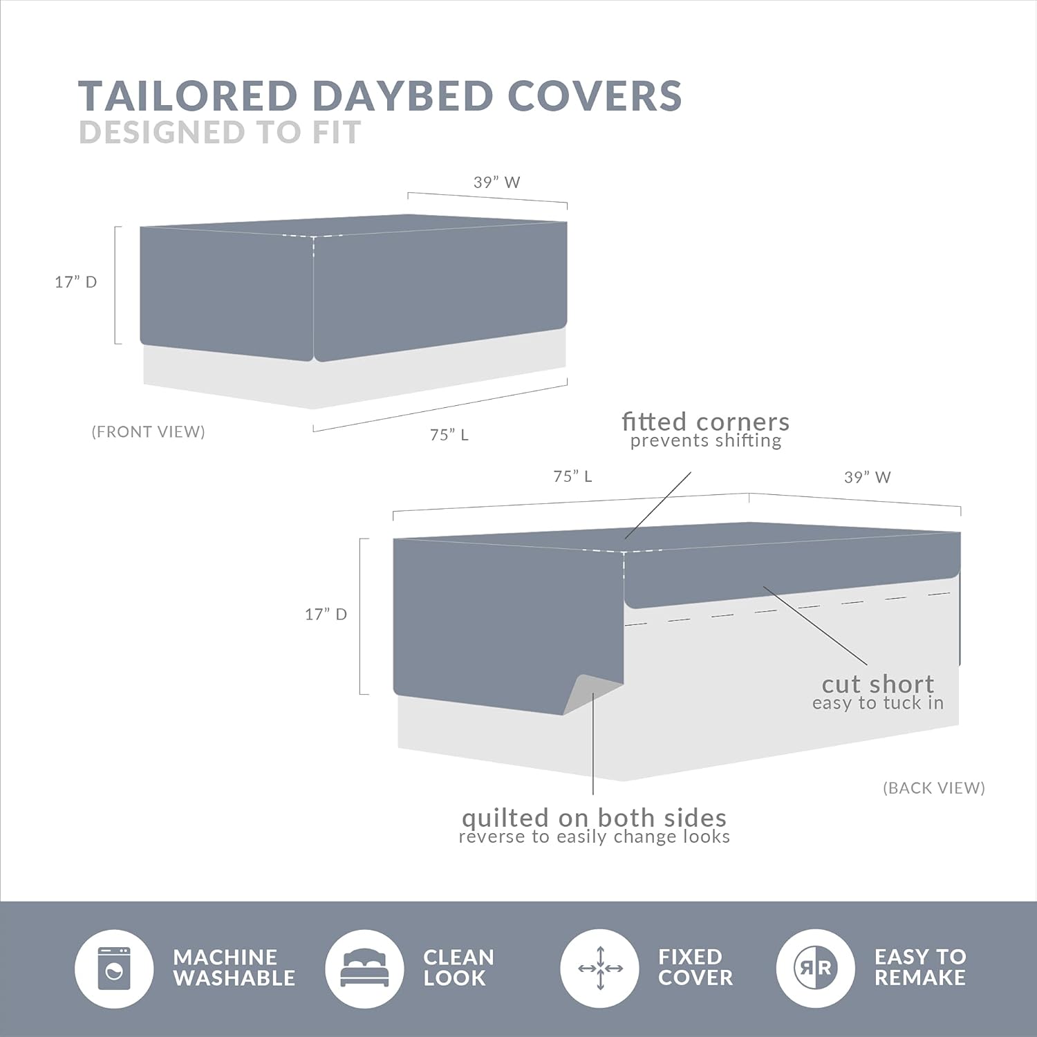 Madison Park Daybed Cover Set with Shams and Decorative Pillows