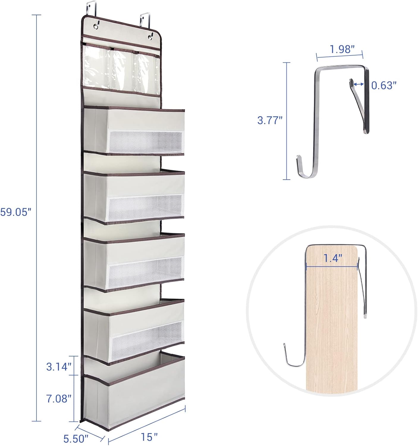 NesTidy 6 Layer Door Organizer Storage