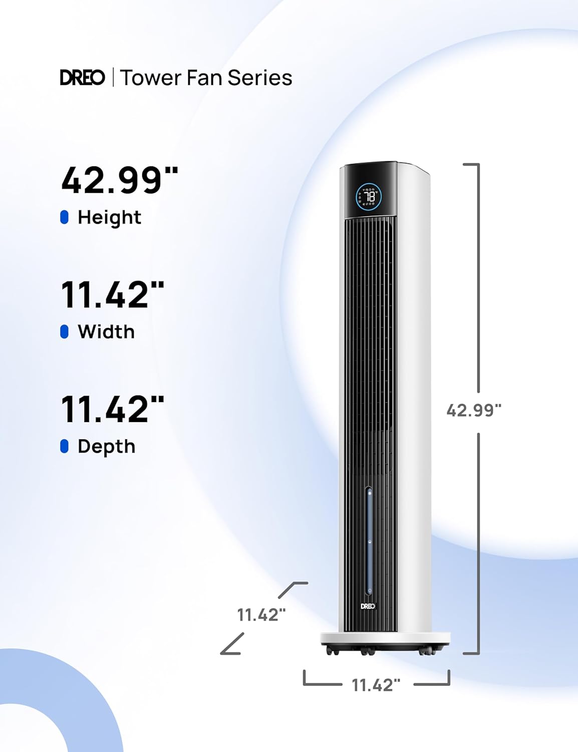 Dreo Evaporative Air Cooler 43 Floor Fan with APP Control