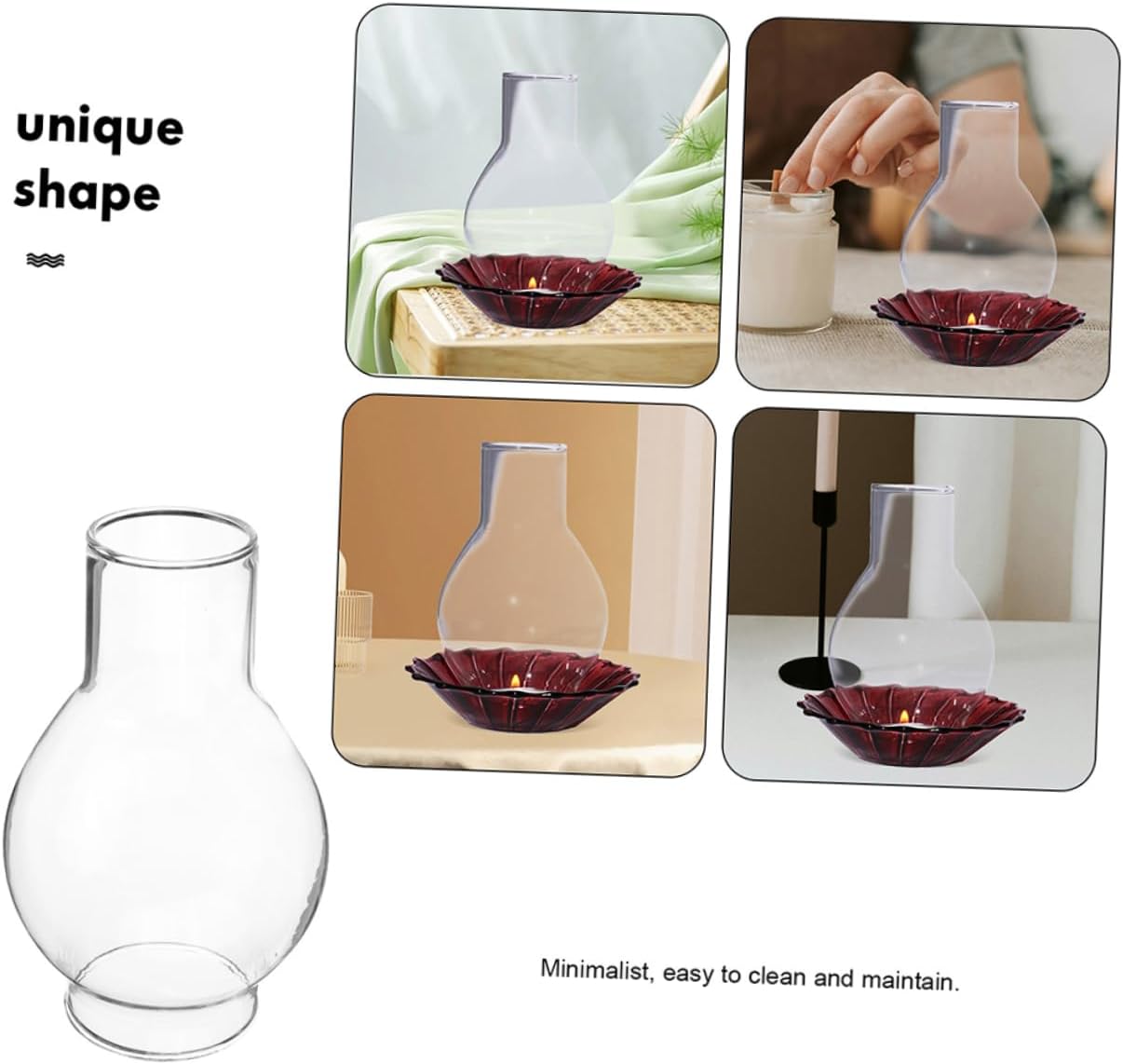 2pcs Glass Candle Sleeve Windproof Chimney Shade for Jar Candles