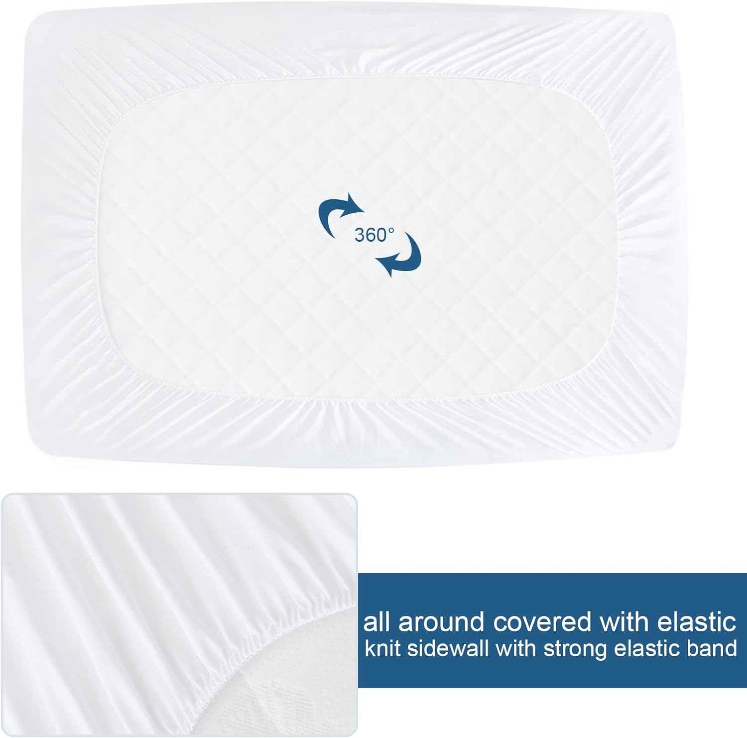 Full Size Mattress Protector Waterproof and Breathable Terry Soft Cover