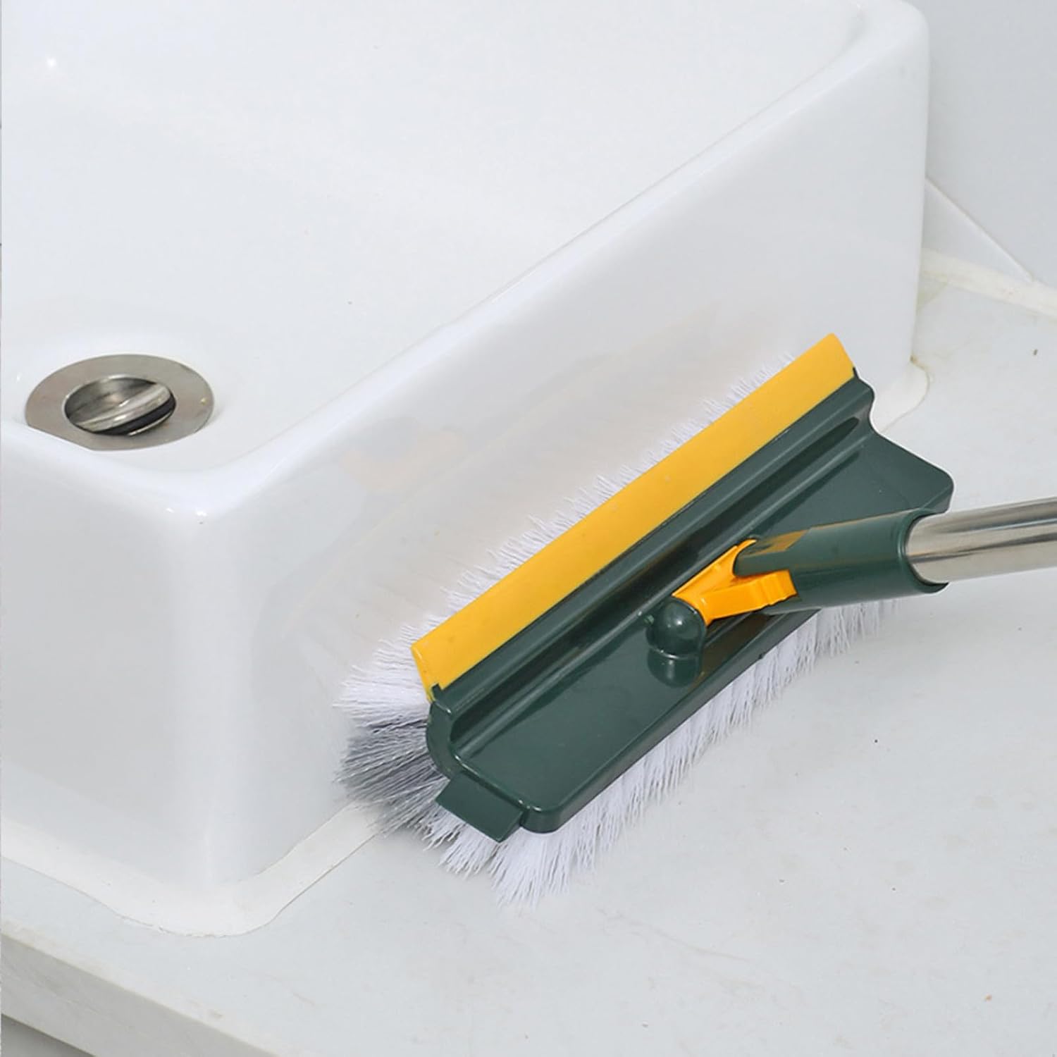Floor Scrub Brush with 3 in 1 Function and 180 Degree Rotation